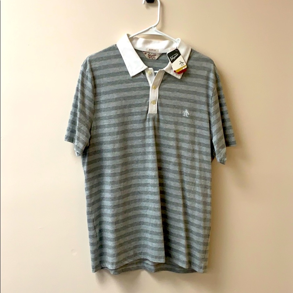 NWT Penguin grey polo